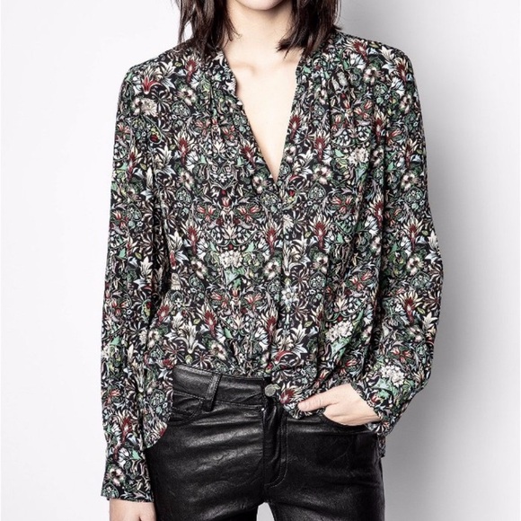 Zadig & Voltaire Tink Kaleido floral top